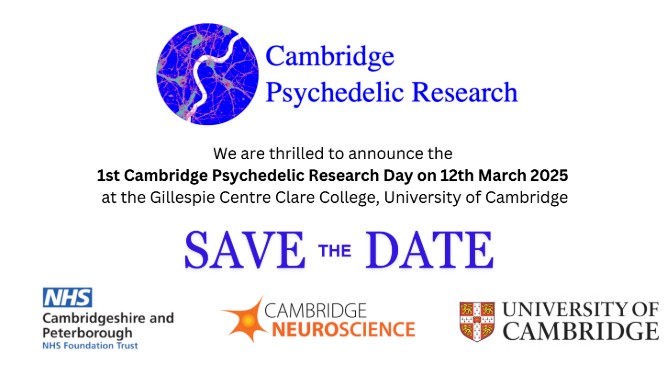 Image for Cambridge Psychedelic Research Day – March 12th 2025 – Full programme announced!